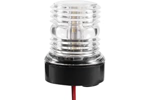 AKOZON Reminnbor Feu de Navigation, Toute la lumière 360 ° LED Étanche Ancrage de Navigation pour bateau 12V blanc Blanc Feux De Navigation Led Pour Bateau