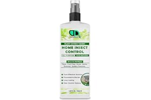 DD Teck 100% Natural Home Insect Control Repellent Spray for Fleas, Gnats, Moth, Spider Roaches, Fruit Flies, Preventative Barrier, Indoor and Outdoor Use (50ml Spray)