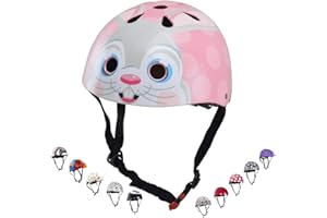 Kiddimoto Kids Bike Helmet, Kids Helmet for Boys and Girls Age 2-10, Lightweight Toddler Helmet for Skateboard, Bike, BMX, MTB, Scooter, Bicycle, Rollerblade and Skating.