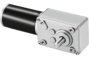 Greartisan DC 12V 10RPM 40Kg.cm 8mm einzelne Welle selbstsichernder umschaltbarer Endlosschraube Zahnrad-Motor mit Kabel hoher Drehkraft-Geschwindigkeit Verkleinerung Motor Turbine-elektrischer