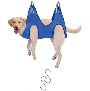 Lucario Pet Grooming Hammock Harness for cat and Extra Small Dog, Breathable Dog/Cat Hammock with S-Hook Restraint Bag, Dog/Cat Grooming Helper for Nail Trimming/Clipping