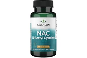 Swanson, NAC N-Acetyl-Cysteine, 600mg, Dépôt, 1 Capsule tous les 3 Jours, 100 Capsules, Hautement Dosé, Sans Soja, Sans Gluten, Sans OGM