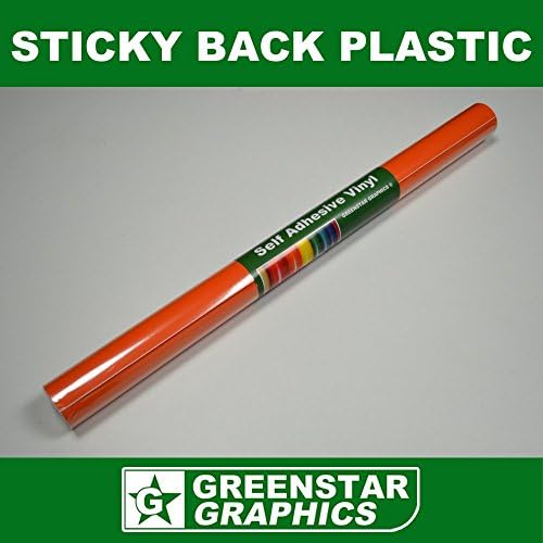 GREENSTAR GRAPHICS GLOSSY STICKY BACK PLASTIC SELF ADHESIVE SIGN MAKING VINYL For Arts & Crafts,Stickers & Decals, Home Decor & DIY, Kitchen Cupboards & Furniture (610mm 24” ORANGE GLOSS 5m)