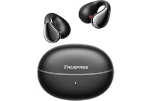 Truefree B1 Clip-On Bezprzewodowe Słuchawki, Otwarte Słuchawki, 10,8 mm Podwójny Magnetyczny Driver z Dźwiękiem Przestrzennym, 25H Czasu Gry, Połączenie Multipoint, Dostosowanie w Aplikacji, AI-ENC Cz