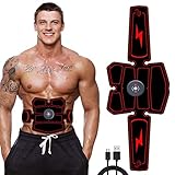 [6 Modi, 10 Stufen ABS-Muskelstimulator]: Dieses ultimative Produkt bietet 6 Trainingsmodi zur Auswahl, wobei 10 Intensitätsstufen vom Aufwärmen über Training mit hoher Intensität bis hin zur Entspannung zur Verfügung stehen.