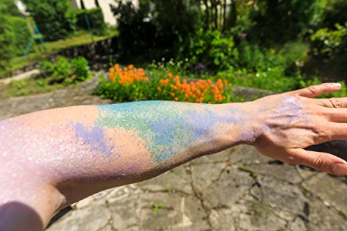 Love Colors EINHORNPULVER – Holi Gulal Farb Pulver – 5 x 75g Beutel / weltexklusives, wasserfeundliches Farbpulver / auch für INDOOR / wasserlöslich, leicht auswaschbar / antiallergen, Lebensmittelfarben / deutsche Produktion - 9