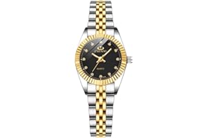 ASWAN WATCH Orologio analogico da donna al quarzo con cinturino in acciaio inossidabile,classico ed elegante orologio da donna con quadrante decorato con diamanti,cassa da 26 mm,lancette luminose