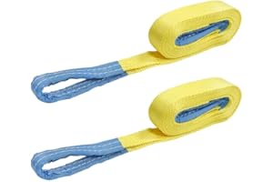 Autobest Lot de 2 Sangles de Traction 6 tonnes - 5m x 50mm - remorquage Extreme - 2 Boucles