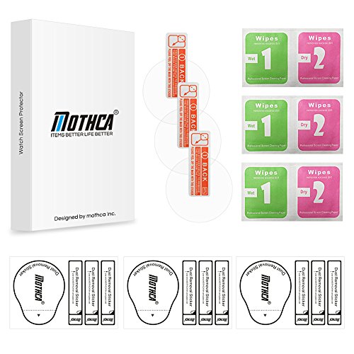  3-pack  Samsung Gear S3 Frontier   Classic Vidrio Templado Protector de Pantalla Screen Protector  Mothca Full Coverage Screen Protector para Gear S3 Cristal Clear Anti-rasgu  os Pel  cula Dureza 9H Llibre de Burbujas