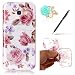 Produktbild Uposao Zubehör set Bling Soft Silikon TPU Hülle für Samsung Galaxy A5 (2017) Schutzhülle Etui Schale Schutz Backcover mit Crystal Bunt Strass Glitzer Rosa Pink Blumen Muster Design ,Eingabestift Stylus Pen, Blau Blumen Staub-Stecker