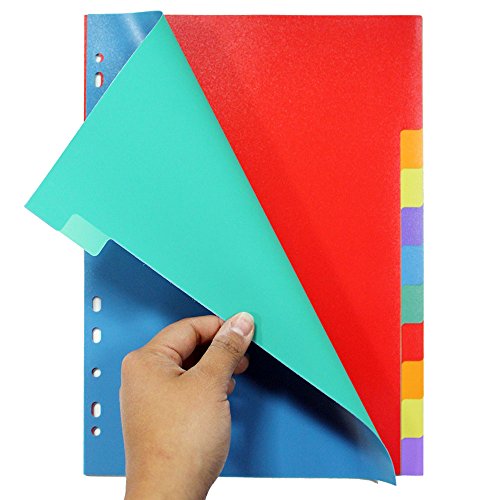182019 - SEPARADORES PARA ARCHIVADOR  TAMA  O A4  12 DIVISIONES  DE PL  STICO RESISTENTE Y COLORES VARIADOS  12 SEPARADORES 
