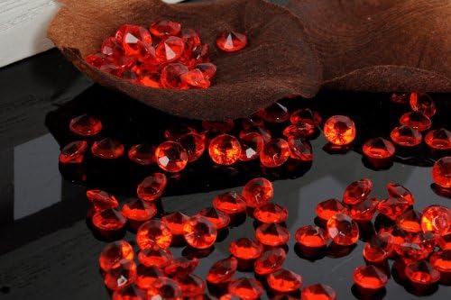 10000 three mixed sizes (10mm+6.5mm+4.5mm)Acrylic table scatter diamonds crystals confetti(Red, 10mm+6.5mm+4.5mm)