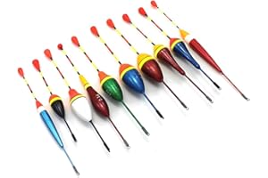 KQNM 10 flotadores de Pesca de Diferentes tamaños, flotadores de Pesca, flotadores de Pesca, flotadores de Pesca de Carpa Coloridos, flotadores de Pesca de mar, flotadores de Pesca