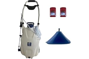 TECH'N'FAST Pulvérisateur électrique Pro Sprayer OUTIWAX - 2 Batteries + Cloche de pulvérisation - Jet jusqu'à 10m à 13m - contenance 35L - 4 Buses Spray - Pulvérisateur électrique toiture Longue portée