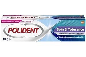 Polident Crème fixative Soin et Tolérance 40 g Blanc
