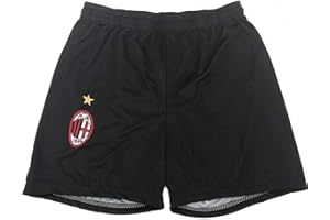AC MILAN PANTALONCINI PANTALONCINO MILAN UFFICIALE REPLICA adulto uomo bambino NERO (10 ANNI)