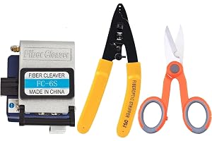 Corslet Fiber Cleaver Cutter with Fiber Optic Stripper Optical Ofc Tools G&T 0712 (G&T 0712 Cleaver KIT) (Cleaver FC6S + Stripper + Kevlar)