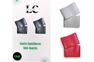 lescalc Banda Sujeta Espinilleras de Silicona Fútbol,Tallas S y M,Soporte Antideslizante y Lavable para Adultos y Niños,Espinilleras de Silicona Suave Unisex