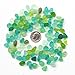 Produktbild 30 Stück Center gebohrt Sea Glasperlen/Beach Glass Perlen für Schmuckherstellung (Mini Größe/8–10 mm) grün