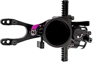 DAMOHONY Compound Bow Target Sight 1 Pin with 2 Aim Point Fine Tuning Fast Eddie Sight for Archery Shooting