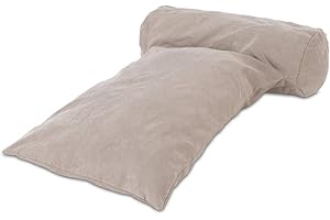 ‎ELONEO maxVitalis Flexible Reading Cushion Back Cushion with Removable Washable Cover Ergonomic Support Pillow for Head, Neck and Shoulders Colour: Coffee, TV Pillow for Relaxation