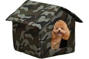 MUYYIKA Caseta para Gatos para Exteriores, Resistente al Invierno, aislada para Exteriores, Resistente al Invierno, Impermeable, Impermeable, Plegable, para Animales pequeños y al Aire Libre