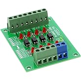 Funduino Optocoupler NPN 4-Channel, DST-1R4P-N, High Performance Optocoupler Module for Isolation and Signal Transmission, Vo