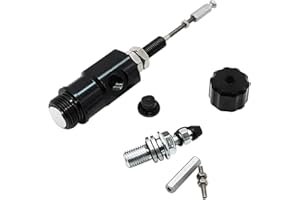 Pompa Freno Frizione Idraulica,MoreChioce Diametro 14 mm Pompa Freno Stelo Frizione Idraulica Moto Pompa Freno Universale Accessori di Modifica Moto,Nero