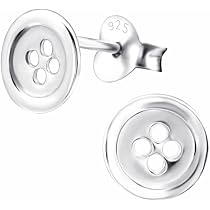 Laimons Damen-Ohrstecker Aus Sterling Silber 925 – Scheiben-Design, Gebürstet, 9 Mm Flach