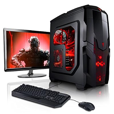 Megaport Super Méga Pack - Unité centrale pc gamer complet • Ecran LED 22" • Claviers de jeu et Souris • AMD A8-7600 4x 3.1Ghz • 8Go • 1To • Win10 • WiFi ordinateur de bureau pc gaming