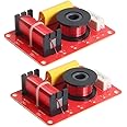 UNbit Crossover Audio Divider 2X 130W Speaker Crossover 2 Way High-Low 8 Ohm Frequency Divider for 6 Inch Speaker Tweeter