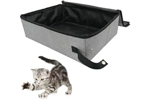 ASDAZRXY Litiere Portable Chat, Litiere Pliable pour Chat, Litiere De Voyage pour Chat, Bac a Litiere pour Chat, Caisse Litiere Chat, pour Voyage, Extérieur, Parc, Maison