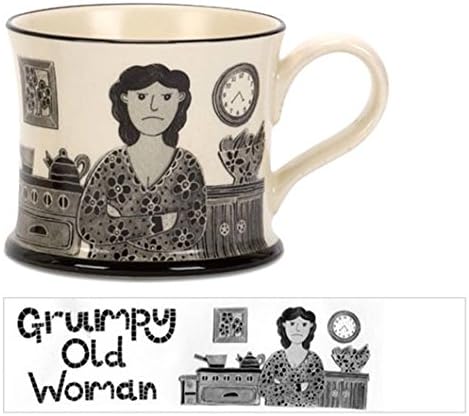 Grumpy old Woman - Large Moorland Pottery Gift Boxed Coffee / Tea Mug