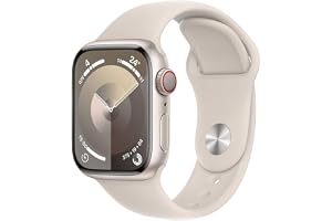 Watch Series 9 (GPS + Cellular, 41mm) Case Stjärnglans Aluminiumfodral och Stjärnglans Sportrem, M/L (Renoverad)