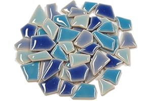 HOBBY ISLAND MOSAICS Flip Ceramic Mini Mosaic Tiles - Blue Mix 100g