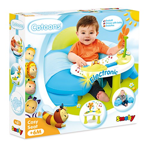 Smoby 110210 Cotoons Baby Sitz mit Activity Tisch, blau - 6