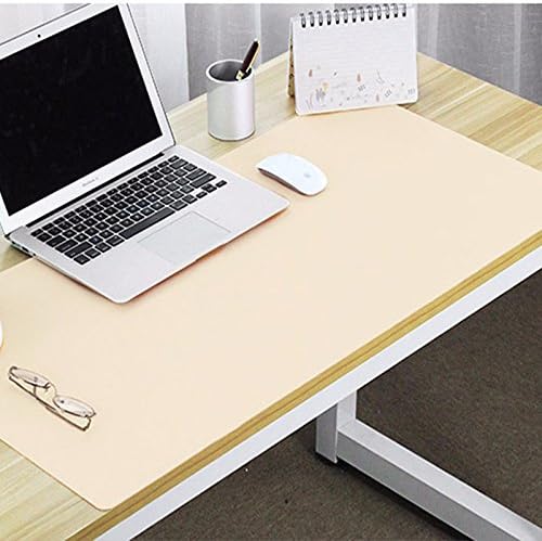 The leather desk pad_leather desk pad waterproof pc foreshadow oversized leather desk, beige ,80*40cm