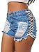 Produktbild iRachel Damen Ripped Hole Short Hotpants Demin Short kurze Hose Summer Casual Shorts