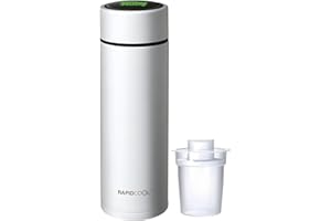 Nuby - RapidCool™ - Prepara la pappa perfetta per il bambino in soli 2 minuti - Perfetto in viaggio - Include dispenser di latte in polvere e coperchio digitale - Bianco