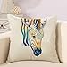 Produktbild GT Kissenbezug Kreativ, Tier, Zebra, Leinen Baumwoll Bedrucken Dekorative Kissenhülle Sofa Kissenbezug, Küche Bettwaren Wohnaccessoires Gartenmöbel Kissen, (2 Pcs Kissenbezüge ), 45*45CM