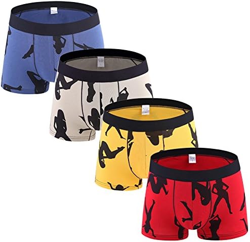 NXY Men's Boxer Briefs Stretchable Super Soft Underwear Cotton &amp; Spandex L