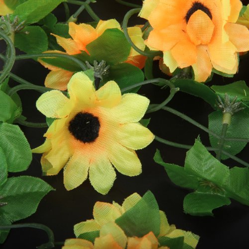 StillCool® shifashionshop Künstliche Sonnenblumen Girlande-Silk Blumen-Rebe für Valentine Haupthochzeits-Garten-Dekoration Hochzeitsveranstaltung , Party, Feier, Supermarktgang, Treppenhaus oder Arch - 4