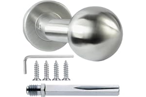 ALSTEN TECH Runder Türknauf für Haustür Türknöpfe aus Edelstahl 53 x 53 mm für Einganstür Innen und Außen für Balkontür nicht drehbare feststehende Möbelknöpfe Türbeschlag