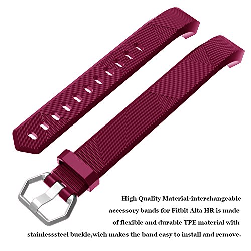 Kutop für Fitbit Alta HR Armband, TPU Soft Silikon Sport Fitness Ersatzband Silikagel Verstellbares Uhrenarmband für Fitbit Alta HR - 2