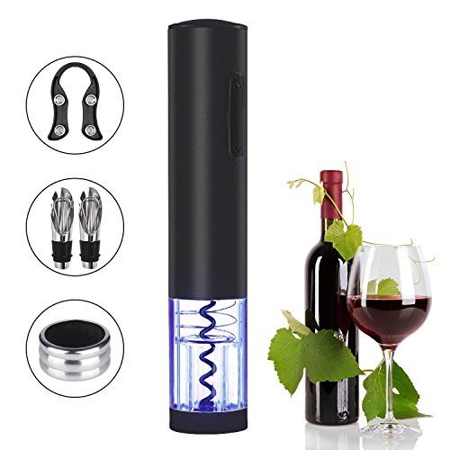 Aidodo Elektrischer Korkenzieher Wein Elektrisch Weinöffner Set mit Folienschneider Wein Ring und Weinkorken Wein Ausgießer