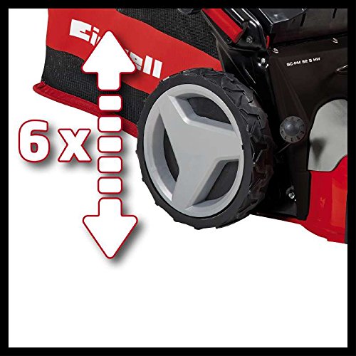 Einhell Benzin Rasenmäher GC-PM 56 S HW (2,8 kW, 56 cm Schnittbreite, 80 l Fangsack, Radantrieb, Mulchfunktion, Seitenauswurf, empfohlen bis 2200 m²) - 4