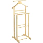 Solid Wood Cherry Gentleman's Valet – Freestanding, 47x36x102 Cm, Traditional Style