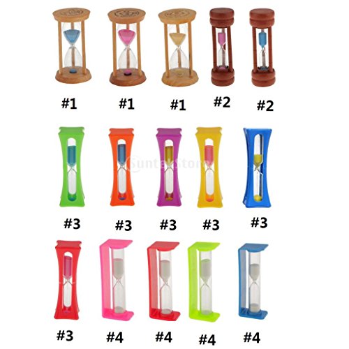 Holz Sandglass Sand Timer Sanduhr Küche Timer 3 Minuten Tisch Dekor – Blau - 3
