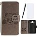 Produktbild Samsung Galaxy Grand Prime Hülle Grau Panda, Lotuslnn Handyhülle Samsung Galaxy Grand Prime SM-G530 G531F Schutzhülle Tasche mit Magnetverschluss