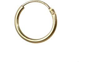 NKlaus 585er 14 Karat echt GOLD Einzel HERREN Klappcreole Ohrring Ohrschmuck Ohrhänger